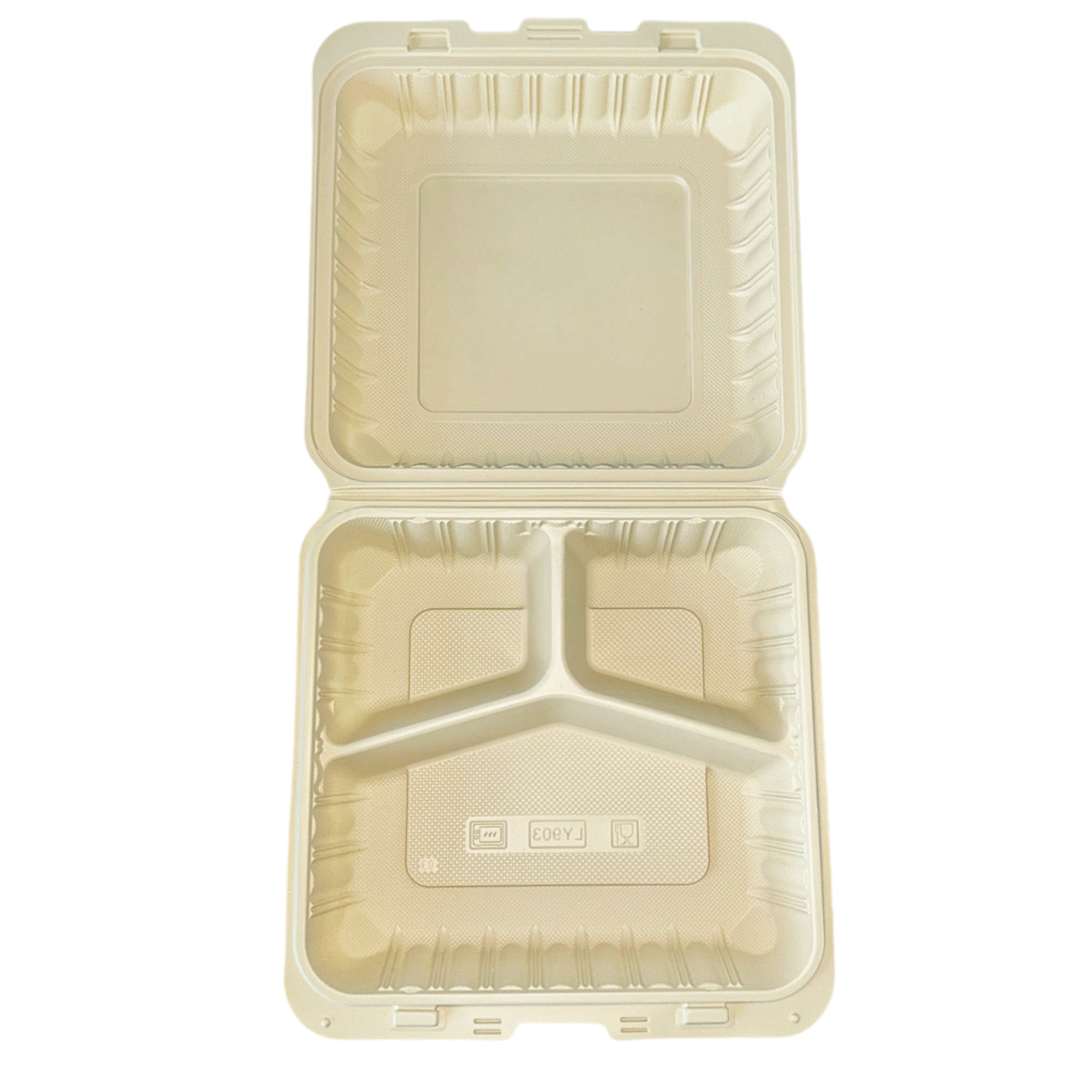 Boîte à lunch multi-compartiments avec couvercle en bambou et polypropylène – Image 3